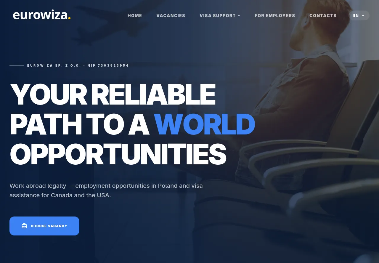 Eurowiza — приклад сайту на WordPress